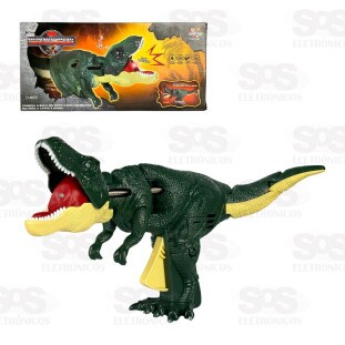 Dinossauro Articulável Com Luzes e Sons Toy King TK-AB6577