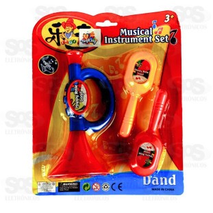 Corneta Infantil Com Acessórios Toy King TK-AB5105