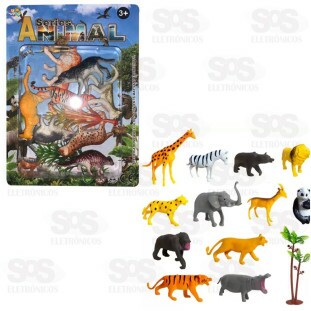 Kit Animais Selvagens Com 8 Peças Toy King TK-AB4033