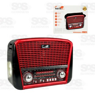 Rádio Retrô Com Lanterna 3 Bandas Eletromex EL-1302