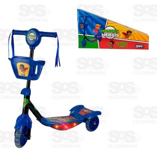 Patinete Divertido 3 Rodas Heróis Zippy Toys PN2213