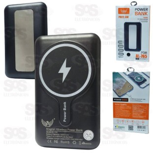 Carga Extra 10.000mAh Painel Digital  e Indução Altomex AL-765