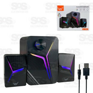 Caixa de Som Multimídia Gamer Desktop Com LED RGD Altomex AL-3865