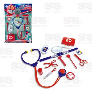 Kit Consultório Médico De Brinquedo 14 Peças Pica Pau 561