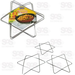 Descanso de Panela Aço 3 Peças 1818