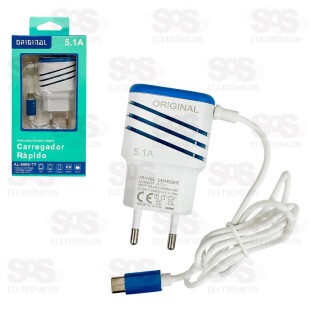 Carregador Type C Rápido 5.1A Original