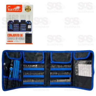 Kit de Ferramentas Precisão 168 Peças Eletromex EL-1703