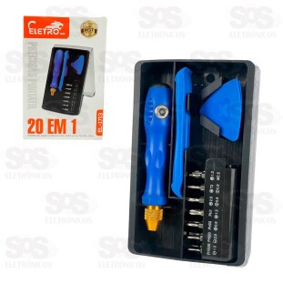 Kit de Ferramentas Precisão 20 Peças Eletromex EL-1713