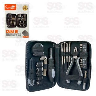 Caixa de Ferramentas 27 Peças Eletromex EL-1701