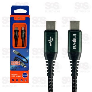 Cabo De Nylon Type C Para Type C 65W 1 Metro Inova CBO-12446