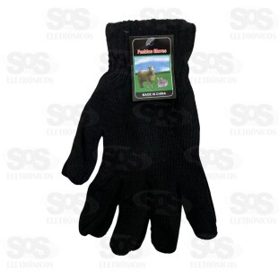 Par De luva Reforçada Unissex Tamanho Único Preta