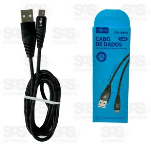 Cabo De Nylon Micro USB V8 3.4A 1 Metro Inova CBO-9864