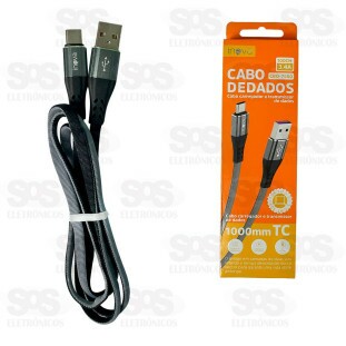 Cabo De Nylon Reforçado 3.4A Type C 1 Metro Inova CBO-7550