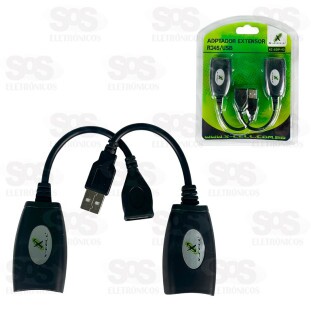 Adaptador Extensor RJ45 Para USB X-Cell XC-ADP-42
