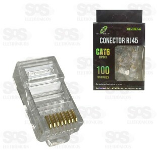 Conector RJ45 CAT6 Caixa com 100 Unidades XC-CRJ-6
