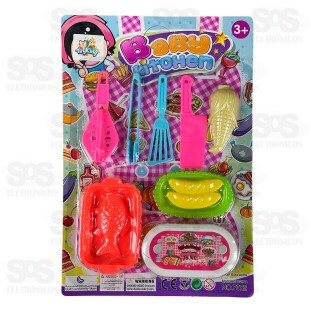 Conjunto Comidinhas Kitchen 9 Peças Toy King TK-AB5177