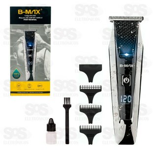Máquina De Cortar Cabelo Resistente À Água Com Visor LCD B-Max BM-C022