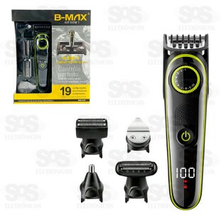 Máquina De Cortar Cabelo Acabamentos 5 Em 1 Recarregável B-Max BM-C036