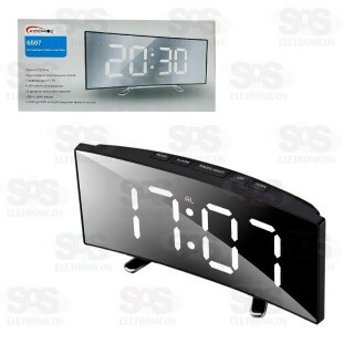 Relógio de Mesa Digital Curvado Espelhado Kocmoc 6507