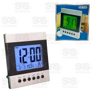 Relógio de Mesa Digital LCD Com Temperatura DS-2088