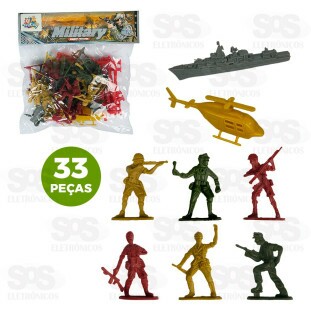 Bonecos Exército 33 Peças Modelos variados Toy King TK-AB5067