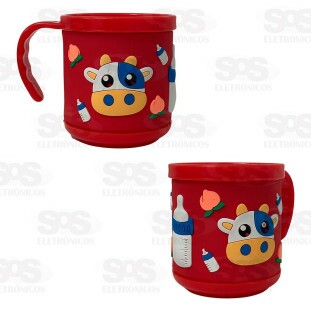 Caneca Infantil Emborrachada 3D 230ml Caerus CRS2887