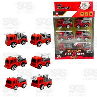 Patrulha Do Resgate 6 Carrinhos Fricção Toy King TK-AB4552