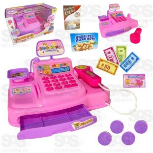 Kit Caixa Registradora Eletrônica Toy King TK-AB8068