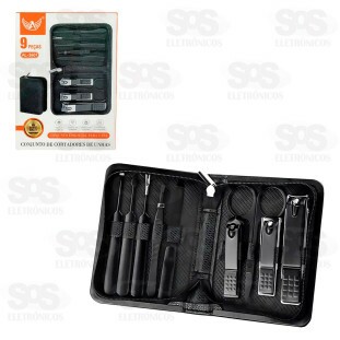 Kit Manicure Cortador De Unha 9 Peças Altomex AL-3601