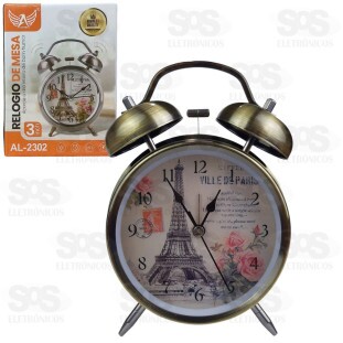 Relógio Retrô Analógico Torre Eiffel Altomex AL-2302