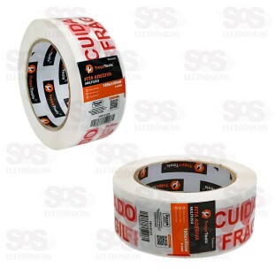 Fita Adesiva Cuidado Frágil 100 Metros TroyaTools TRY-0123