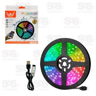 Fita de LED Colorida Controle Pelo Celular 5 Metros Altomex AL-5050P-5M