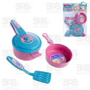 Kit Cozinha Divertida 3 Peças Na Solapa Amar É 353S