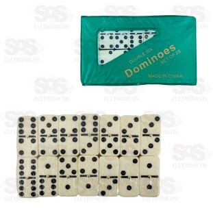 Dominó 28 Peças Clássico Double Six Tamanho Sortidos