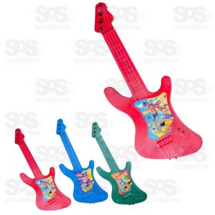 Guitarra Infantil 30cm Cores Variadas Na Solapa 356S