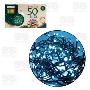 Pisca Pisca 50 LEDS Branco Frio 110V 5 Metros Top Natal PSC0001-1