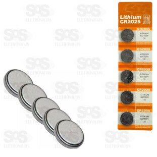 Bateria Moeda 2025 3V Cartela Com 5 Unidades