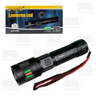 Lanterna De LED Alumínio Com Zoom B-Max BM-8543