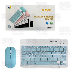 Kit Teclado e Mouse Sem Fio Super Slim B-Max BM-T11