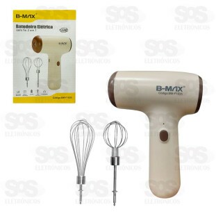 Batedeira Elétrica Portátil 2 Em 1 Recarregável B-Max BM-F1035