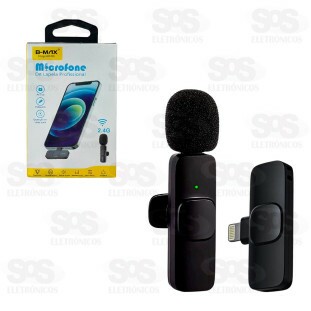 Microfone De Lapela Sem Fio Entrada Iphone B-Max BM-220