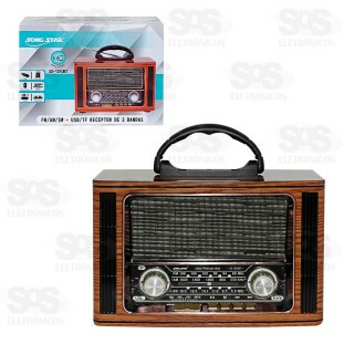 Rádio Retrô AM/FM/SW/Bluetooth Song Star SS-121UBT