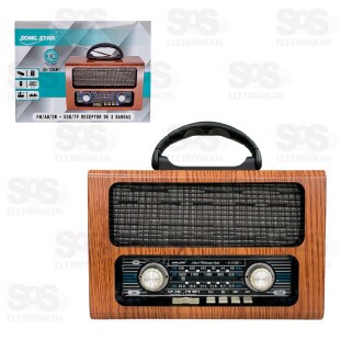 Rádio Retrô AM/FM/SW/Bluetooth Song Star SS-125UBT
