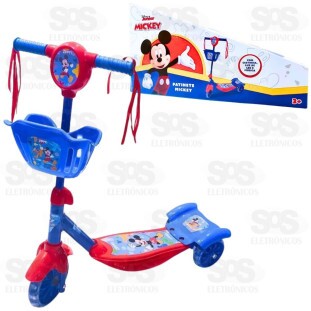 Patinete Mickey 3 Rodas Com Som e LED Zippy Toys PN23