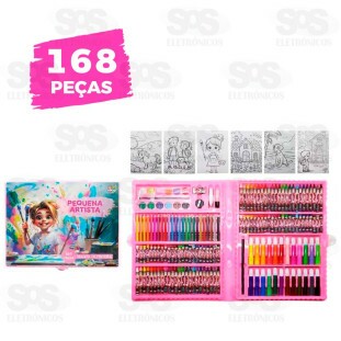 Maleta De Pintura 168 Peças Pequena Artista Toy King TK-CR19