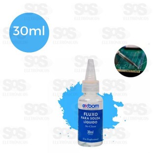 Fluxo de Solda Liquido 30ml No Clean Exbom PROCC-FS30