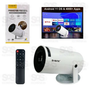 Projetor Smart LED Multimídia 4K HDMI/USB/P2 B-Max BM-F1012