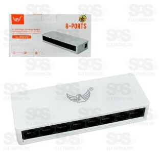 Hub Switch RJ45 Com 8 Portas 100Mbps Altomex AL-SW08S