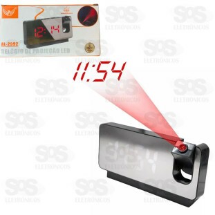 Relógio Digital LED Espelhado Projeta Hora Altomex 2992