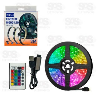 Fita de LED Colorida Com Controle Por Som 3 Metros Inova MD-12795